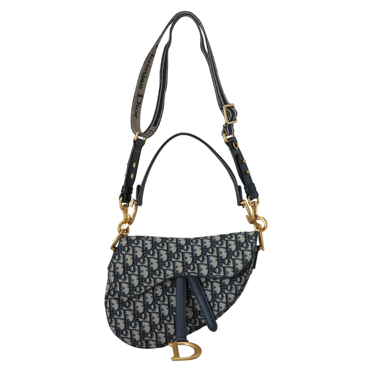 CHRISTIAN DIOR(USED)크리스찬디올 오블리크 새들백 미듐 & 스트랩